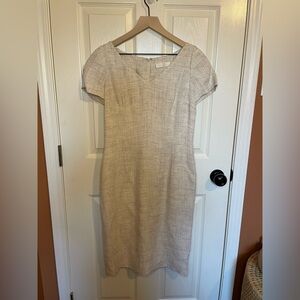 Oscar de la Renta Cream Midi Dress